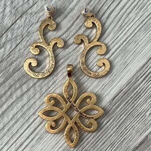 Brighton Versailles line Elegant Gold-Tone Jewelry Set